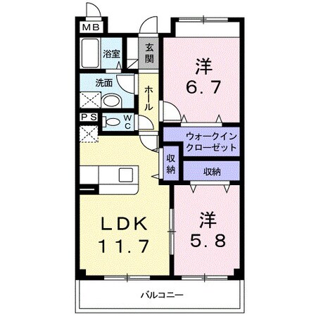 阿倉川駅 徒歩32分 2階の物件間取画像